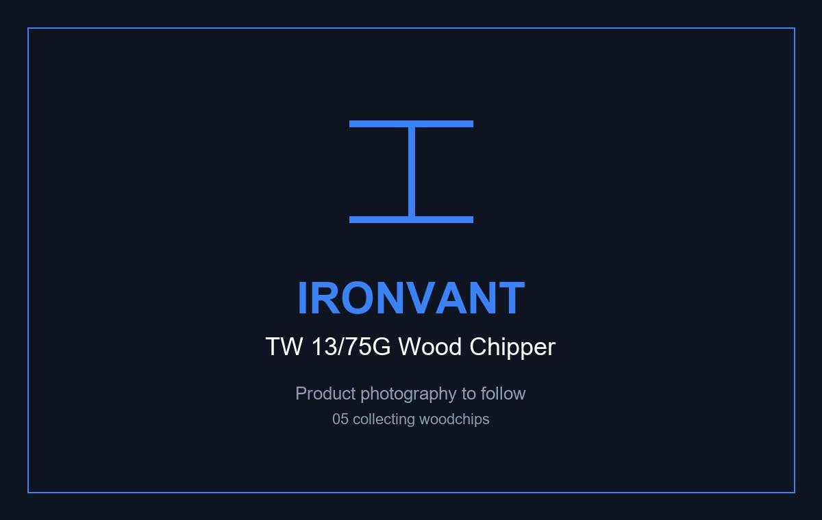 TW 13/75G petrol wood chipper, discharge aimed into a collection bag
